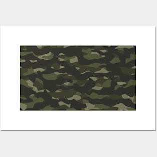 Cool Dark Green Camouflage Pattern Posters and Art
